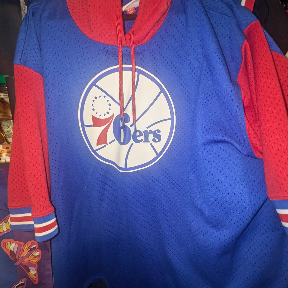 Mitchell & Ness Philadelphia 76ers Hooded Jersey With Sleeves